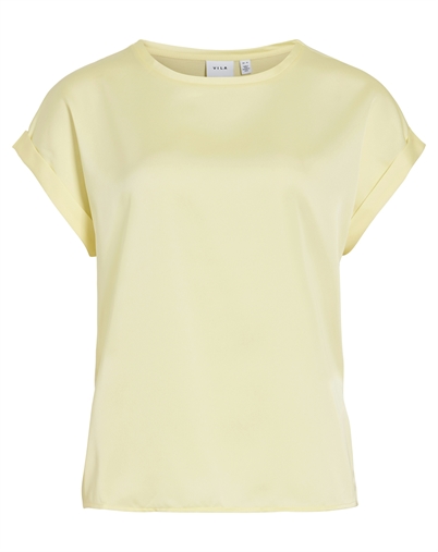 Vila - VIEllette Satin Bluse - Pastel Yellow